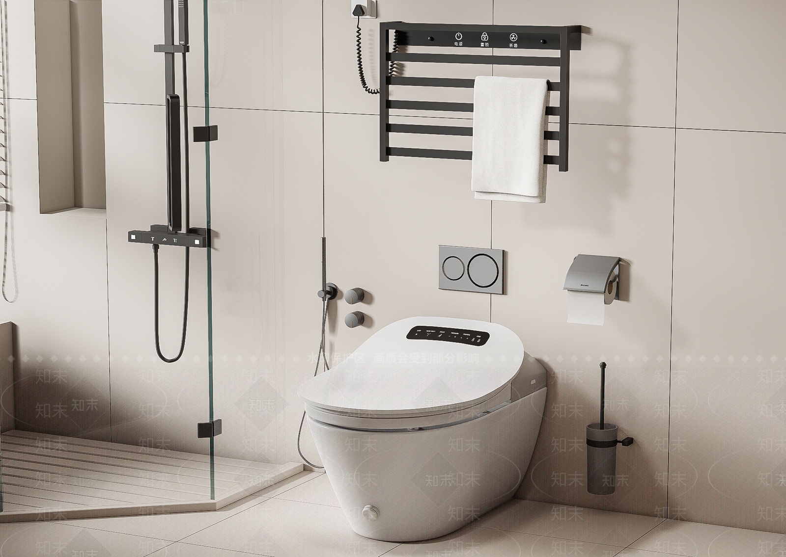 智能马桶SU模型下载【ID:1160983735】