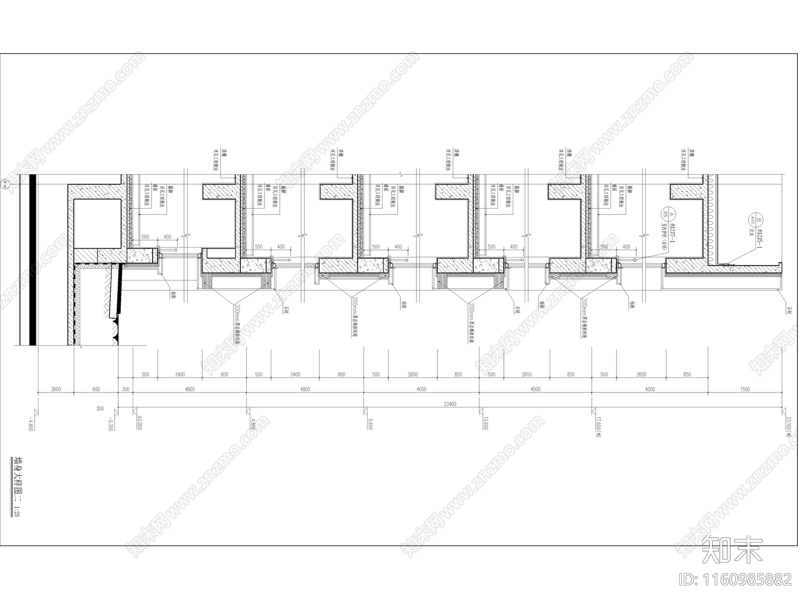 园区办公楼服务中心全cad施工图下载【ID:1160985882】