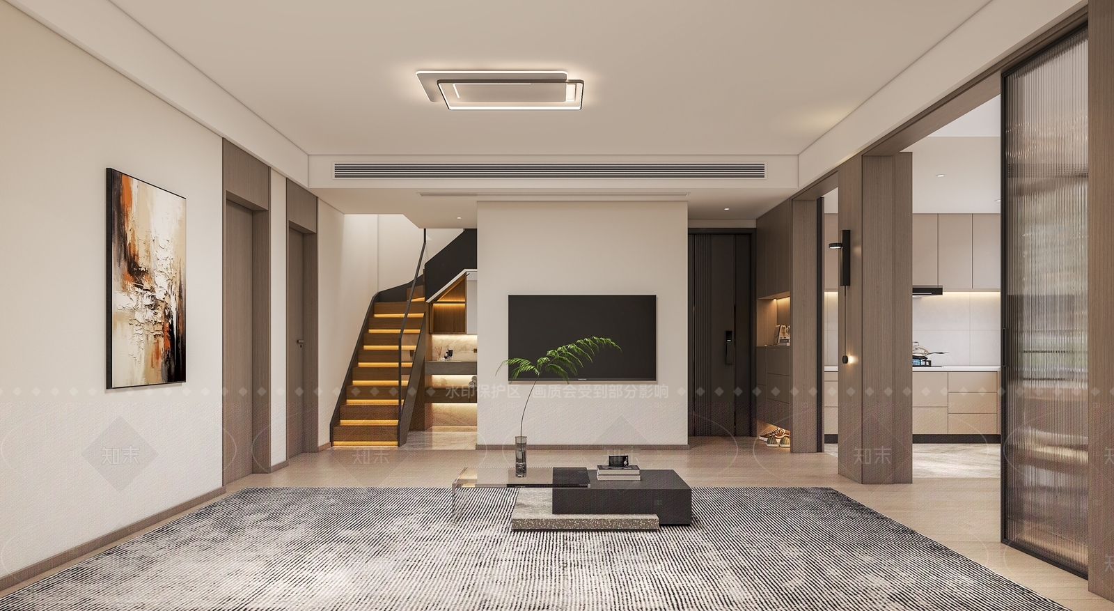 现代玄关3D模型下载【ID:1214595822】