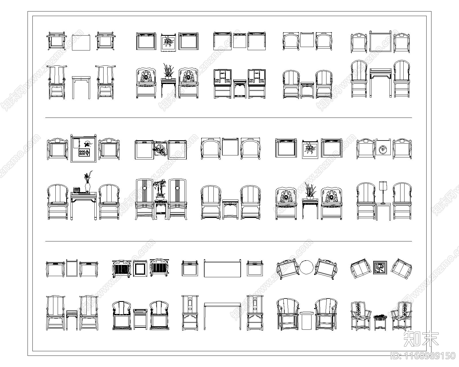 单椅施工图下载【ID:1160989150】