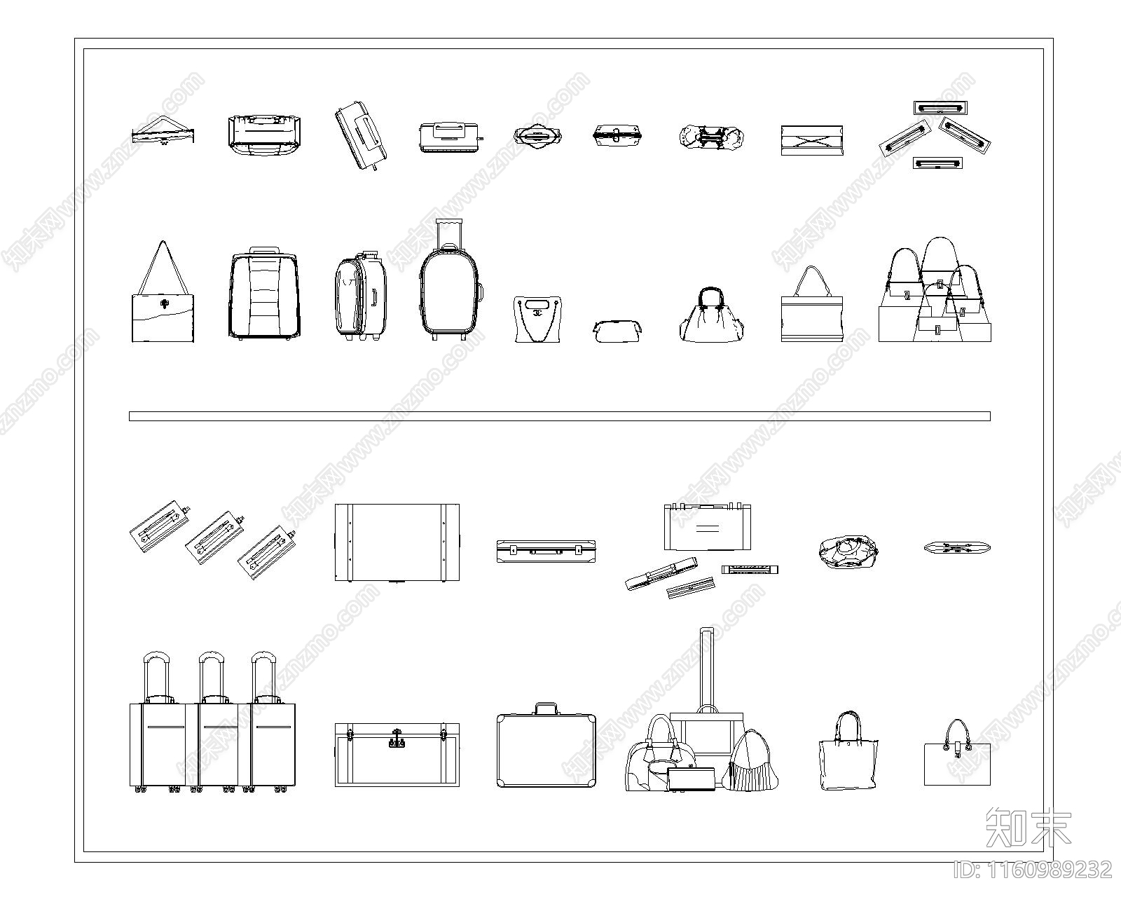 现代箱包施工图下载【ID:1160989232】