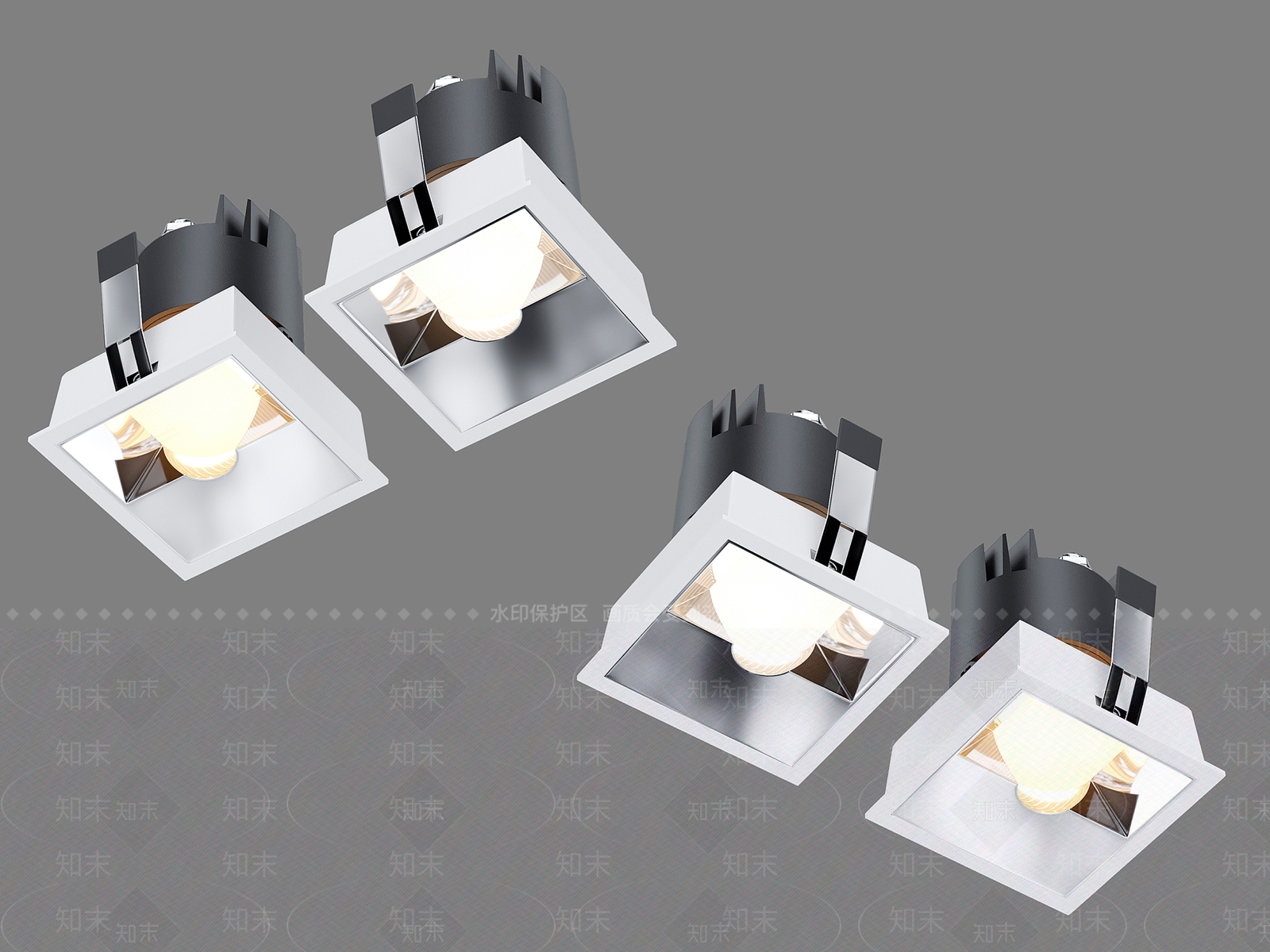 现代筒灯3D模型下载【ID:1160989346】