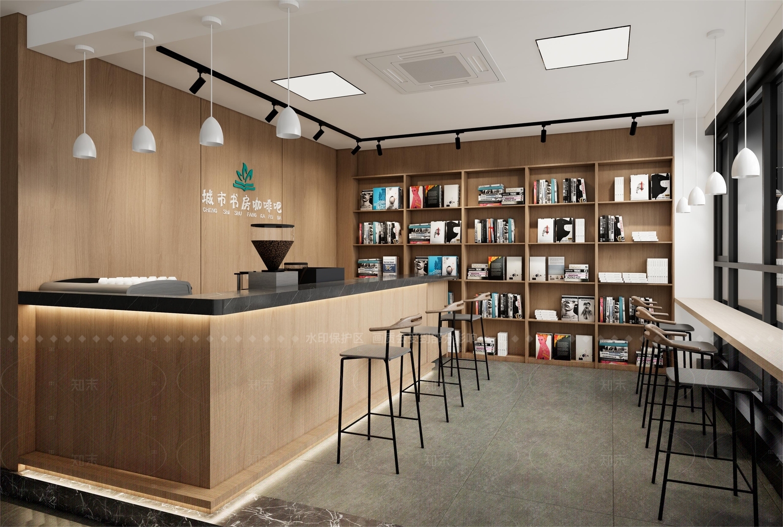 现代书店SU模型下载【ID:1216069215】