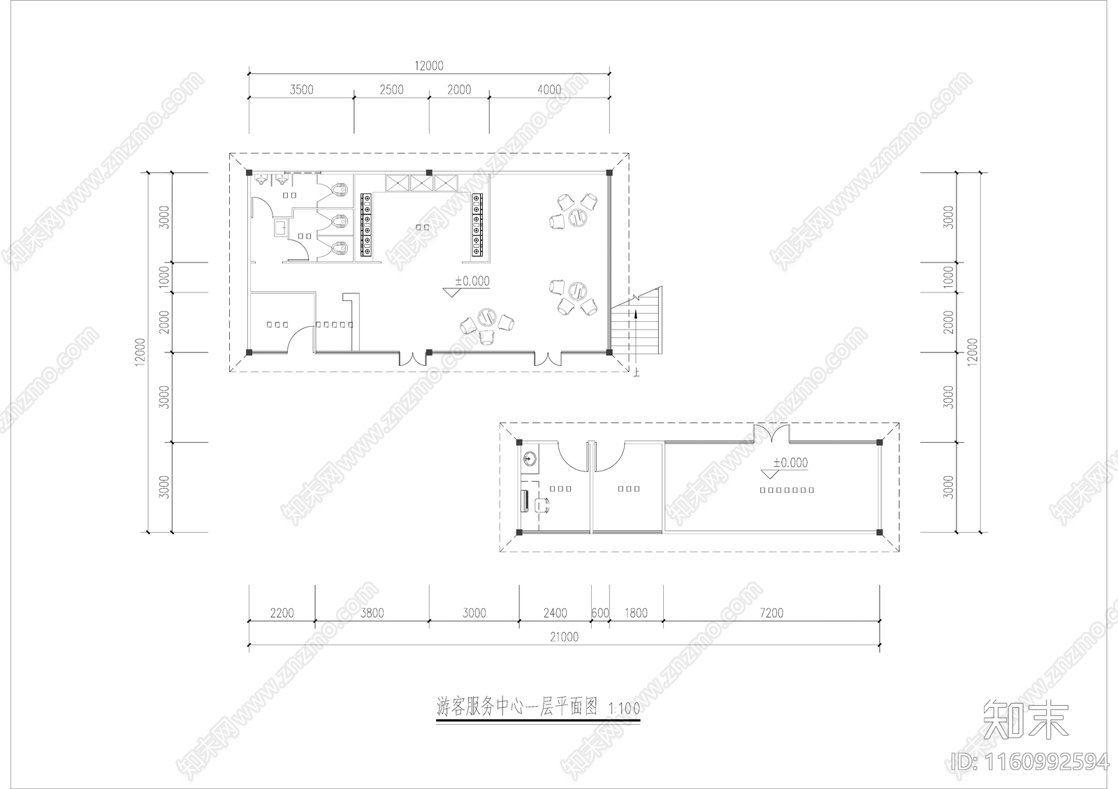 集装箱游客中心cad施工图下载【ID:1160992594】