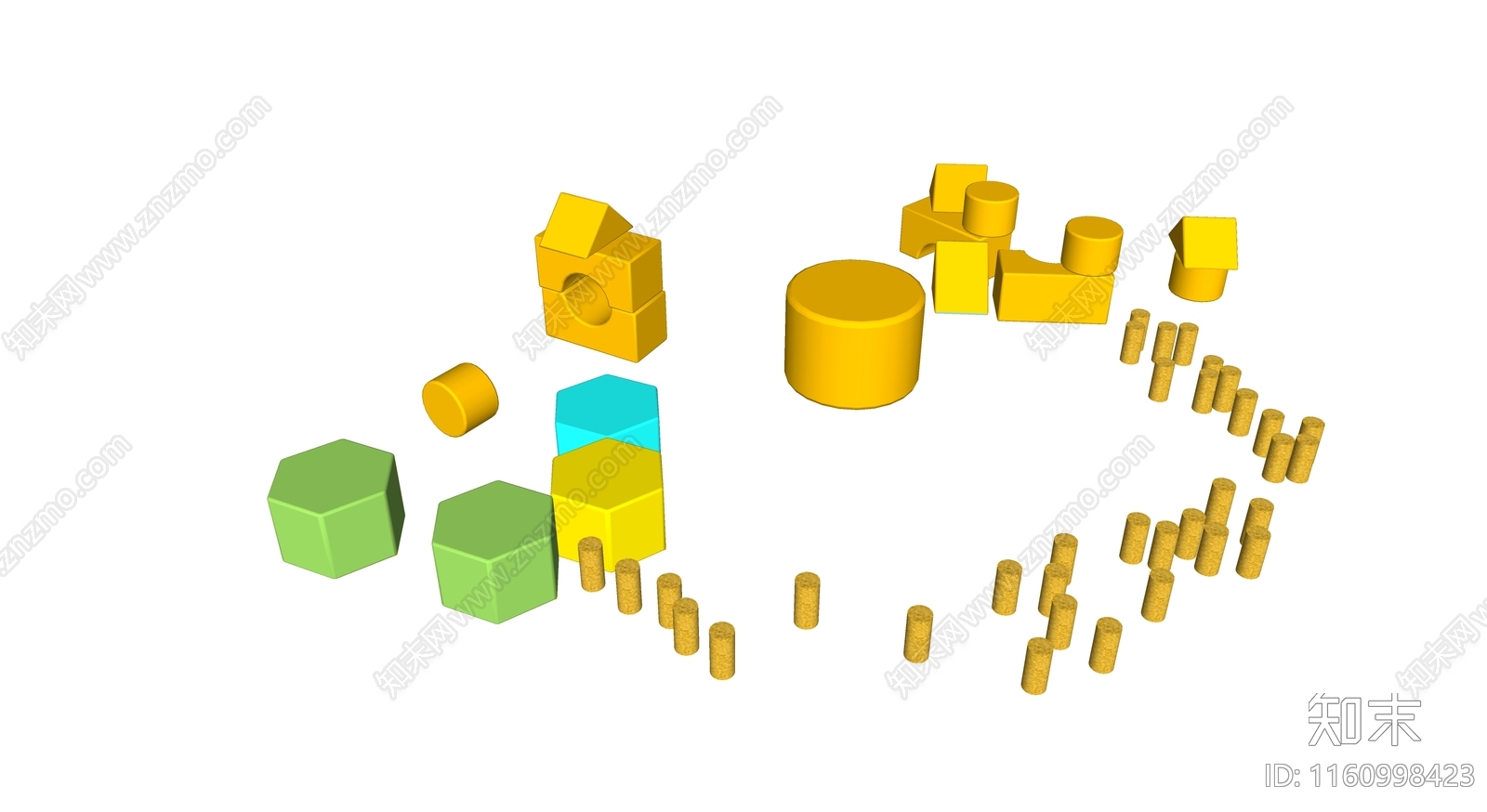 儿童娱乐区器材SU模型下载【ID:1160998423】
