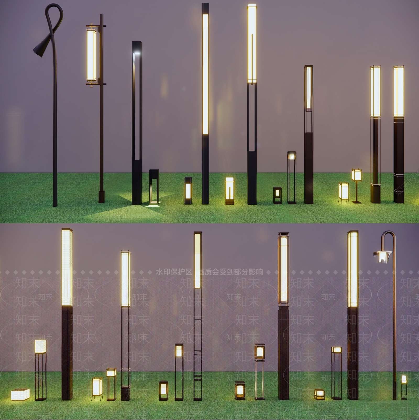 现代景观庭院灯3D模型下载【ID:1160999157】