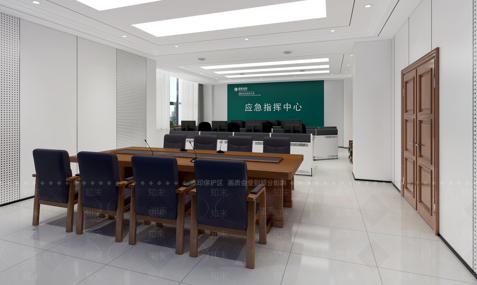 现代应急指挥中心3D模型下载【ID:1160999980】