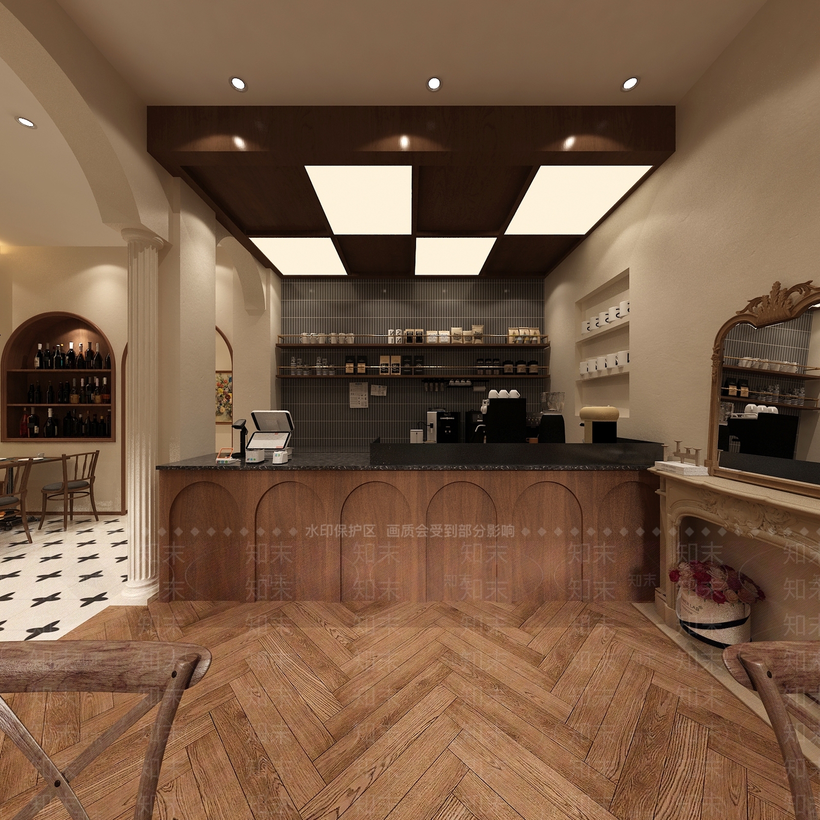 法式咖啡厅3D模型下载【ID:1161007108】