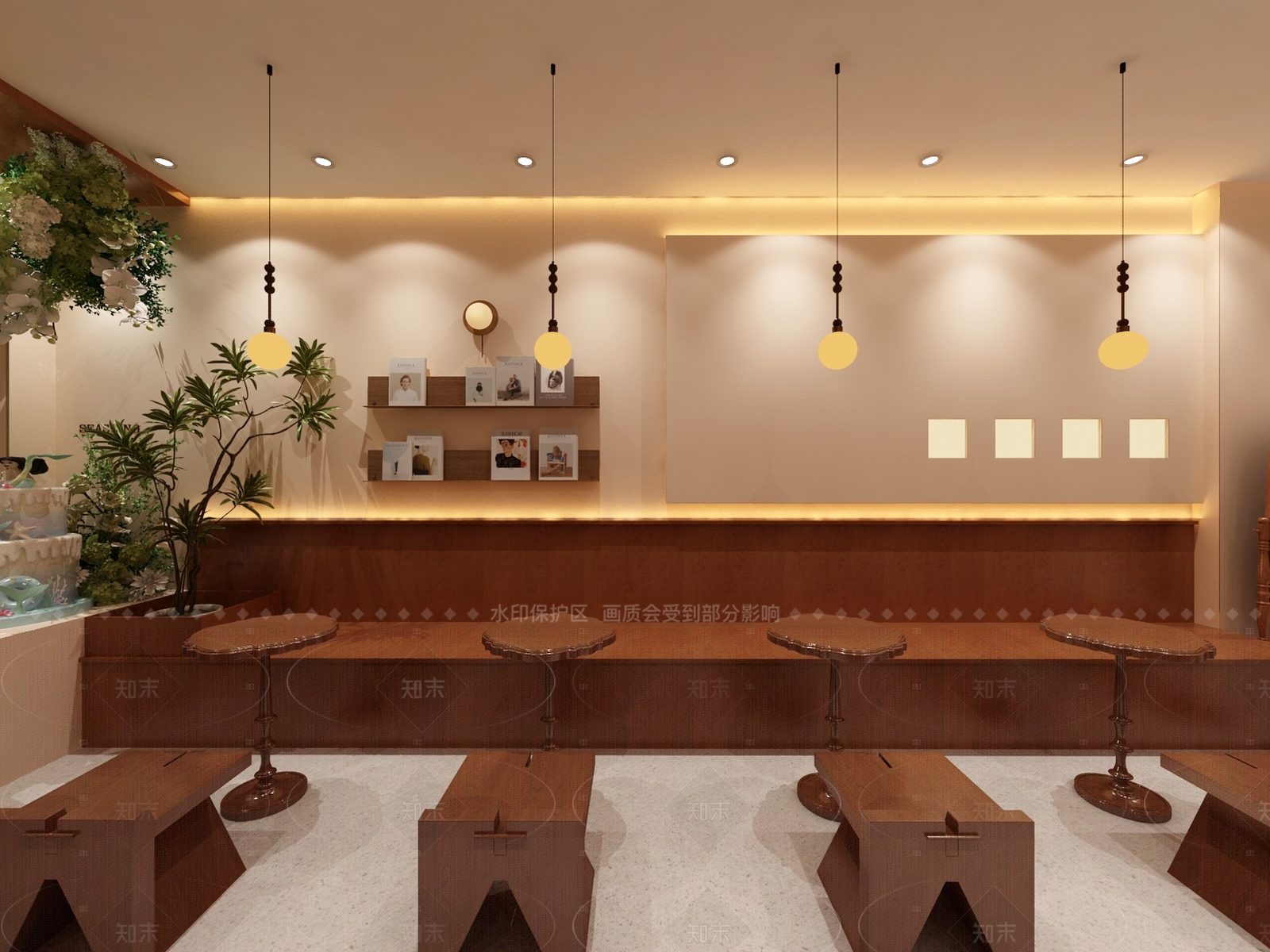 现代咖啡厅3D模型下载【ID:1214441798】