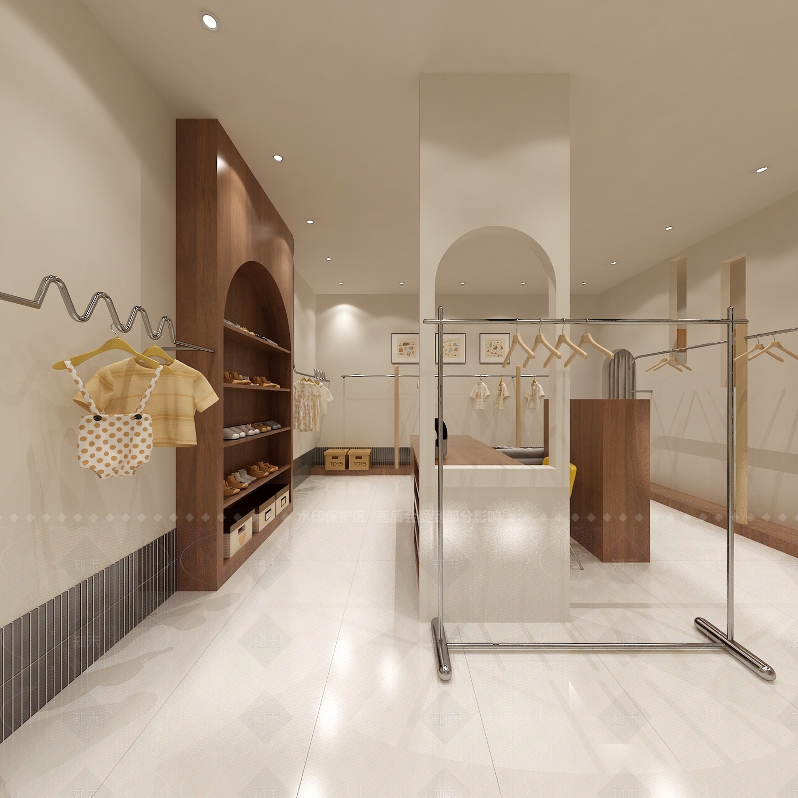 现代奶油轻服装店3D模型下载【ID:1161013030】