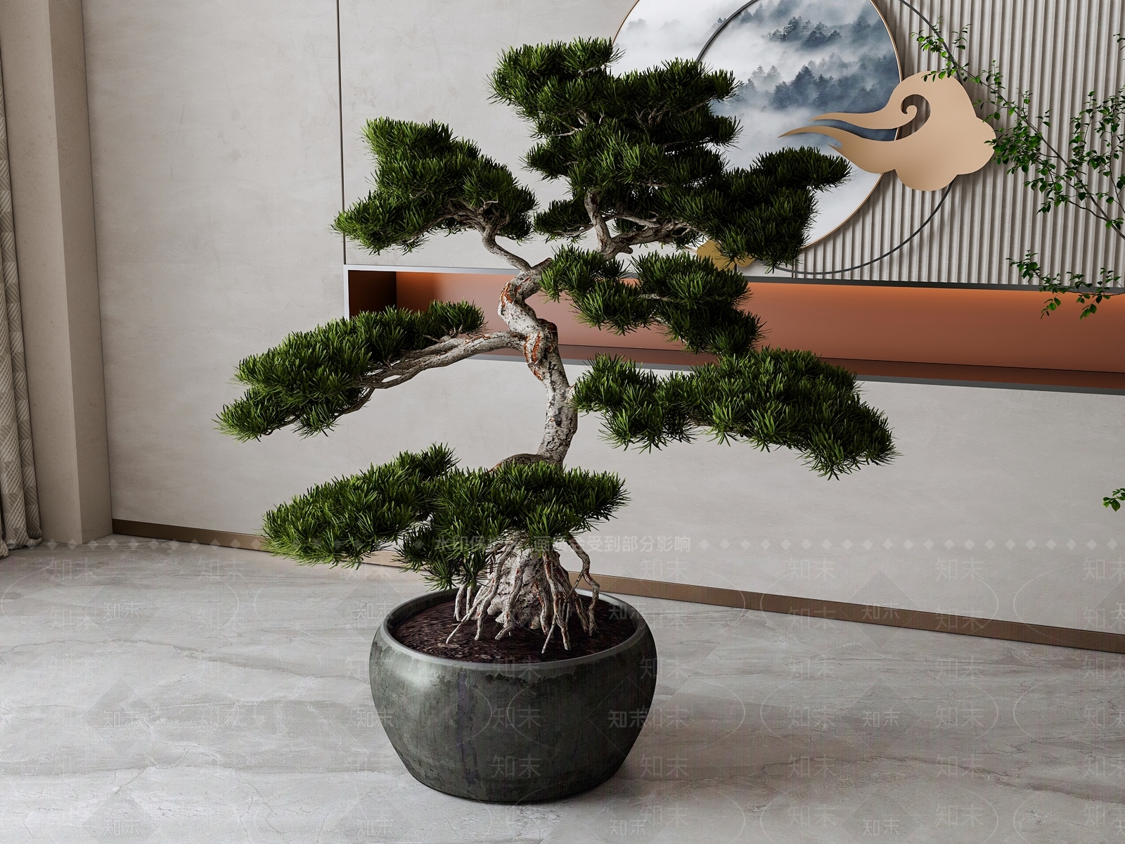 松树盆景SU模型下载【ID:1161016804】