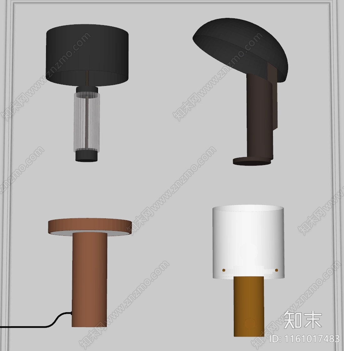 现代台灯组合SU模型下载【ID:1161017483】