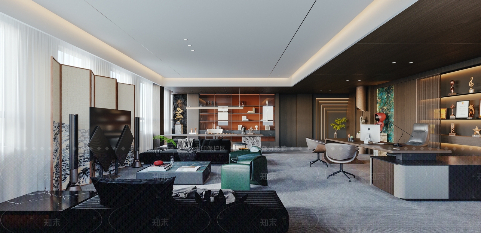 现代办公室3D模型下载【ID:1214596194】