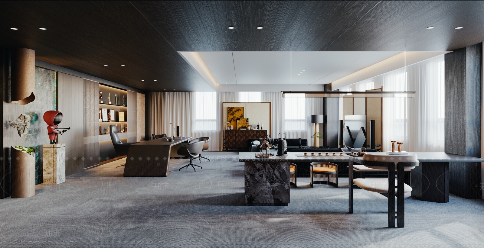 现代办公室3D模型下载【ID:1214596194】