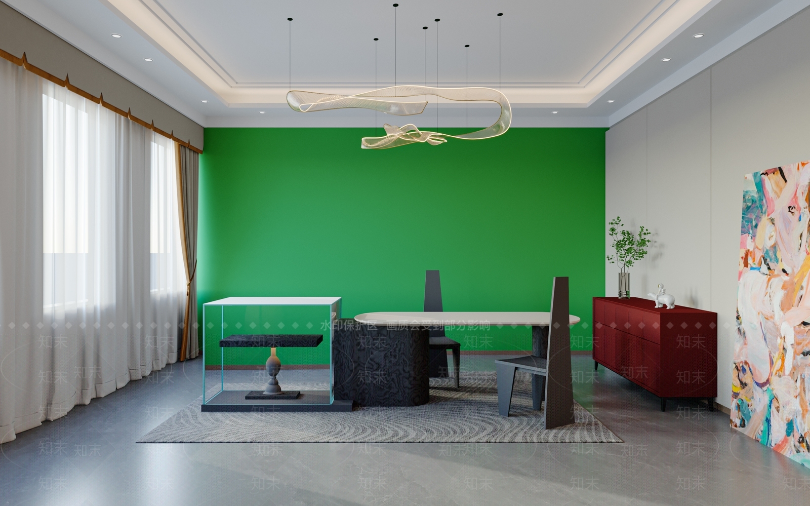 现代风格直播间3D模型下载【ID:1161021137】