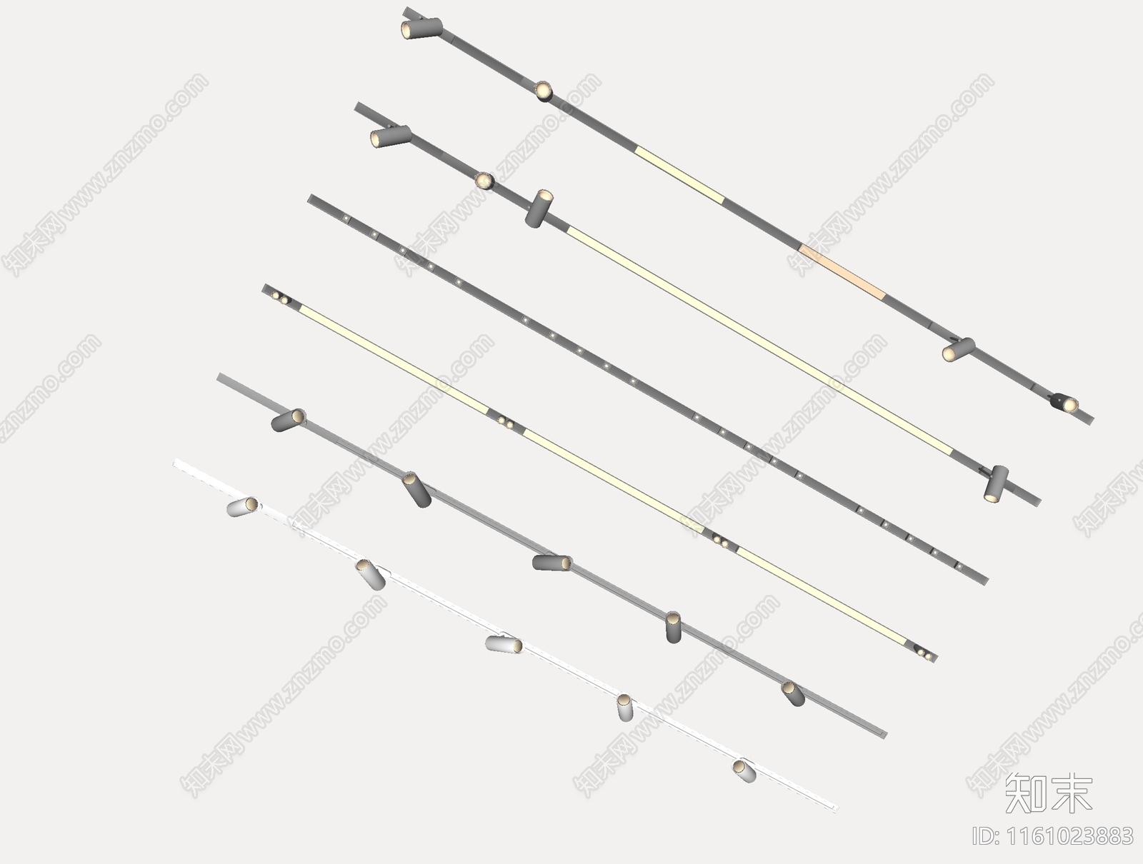 现代轨道射灯SU模型下载【ID:1161023883】