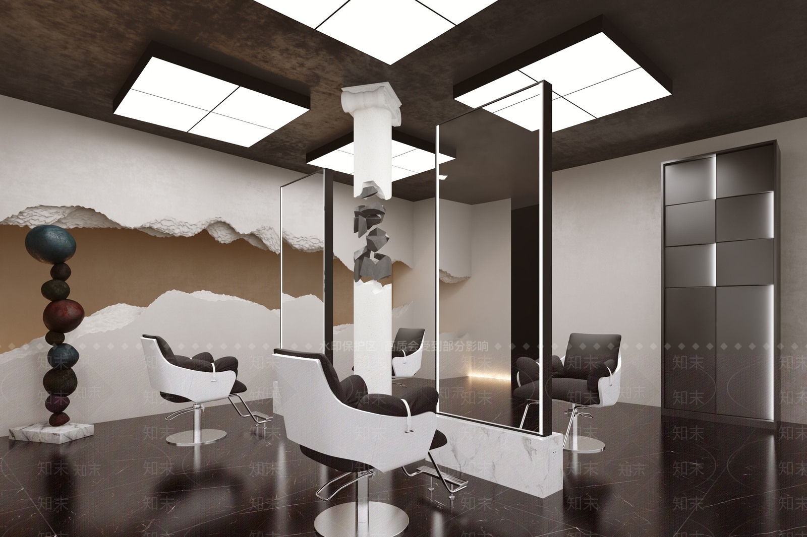 现代美发店3D模型下载【ID:1161024463】