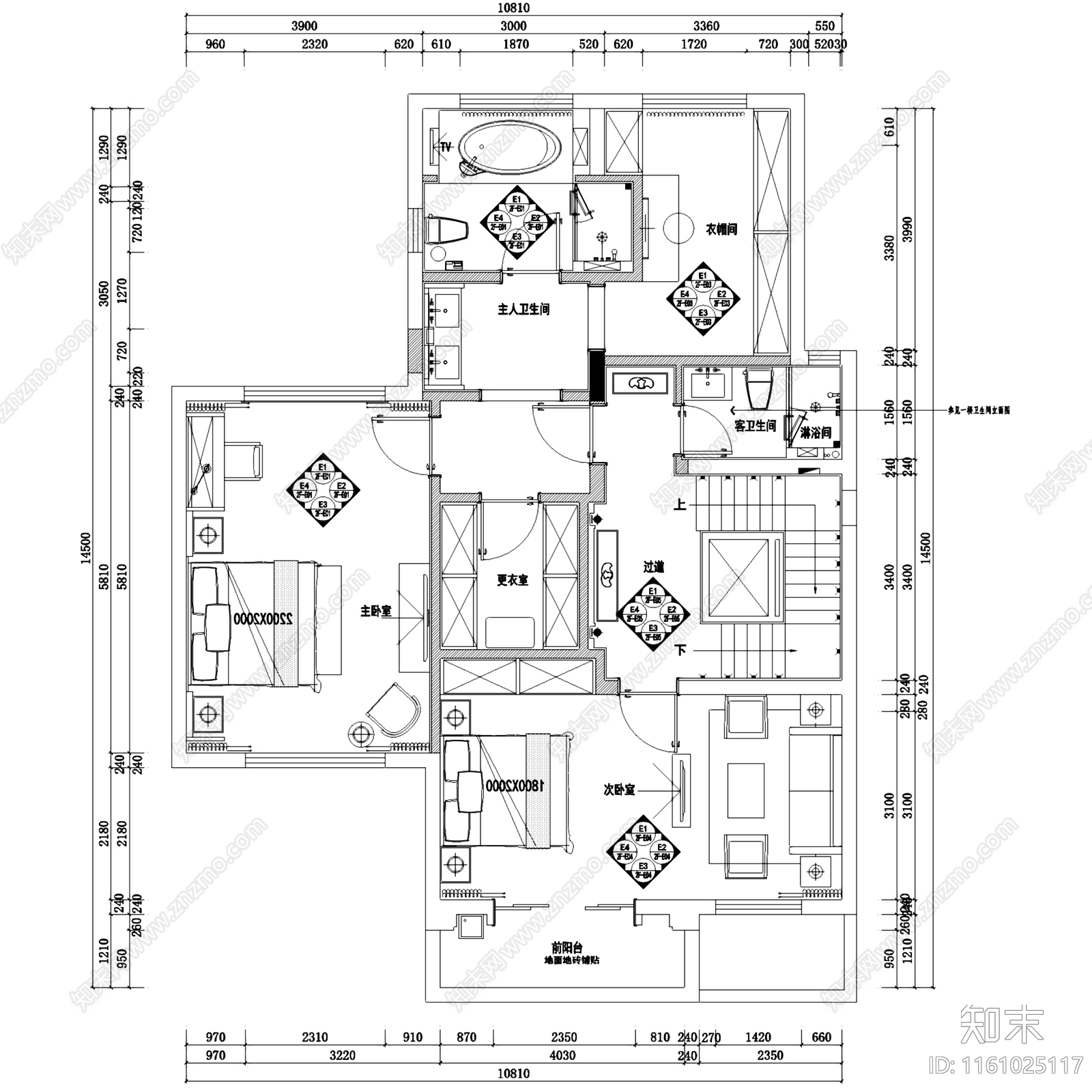 新中式三层别墅室内家装cad施工图下载【ID:1161025117】