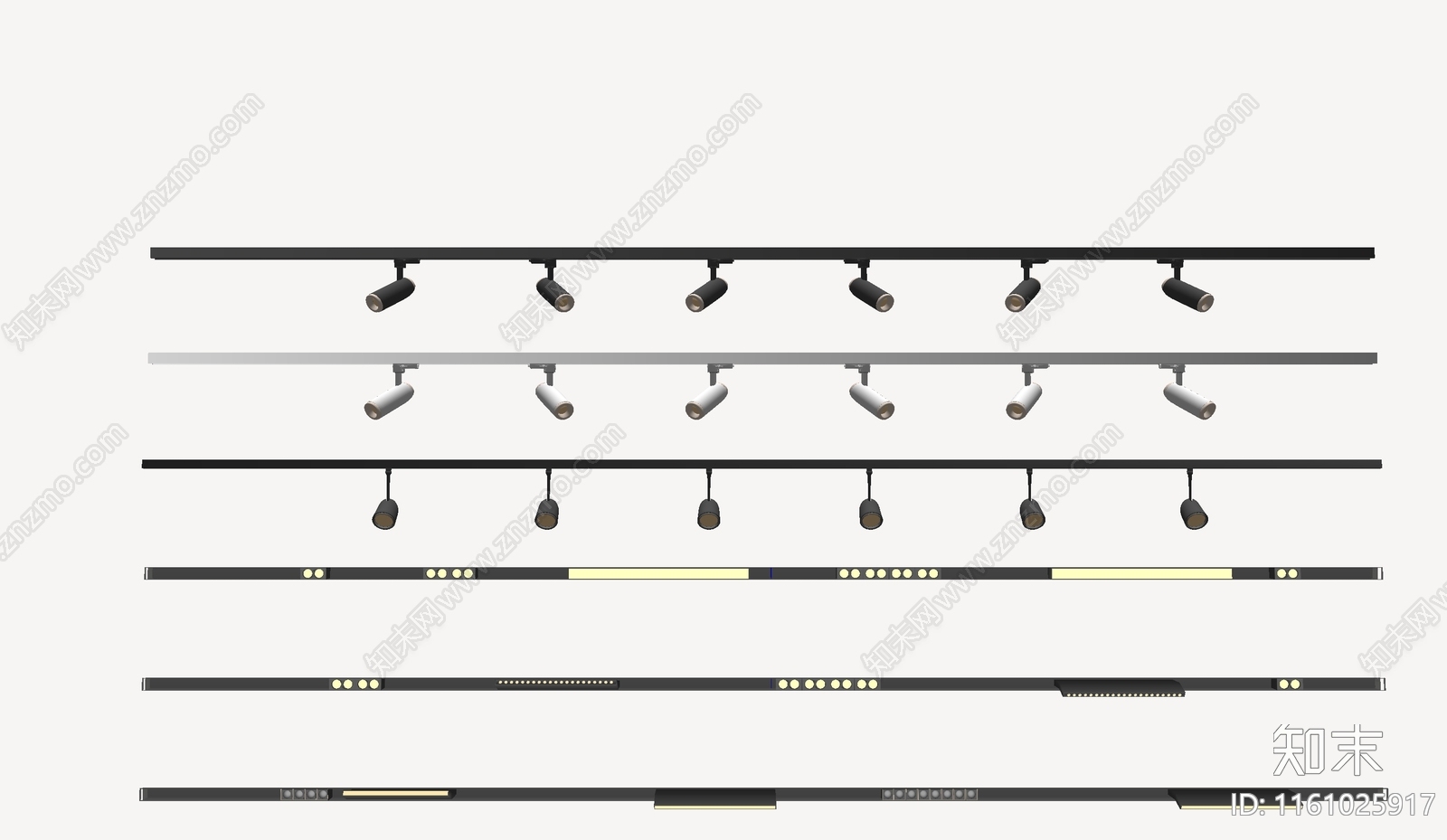 现代轨道射灯SU模型下载【ID:1161025917】
