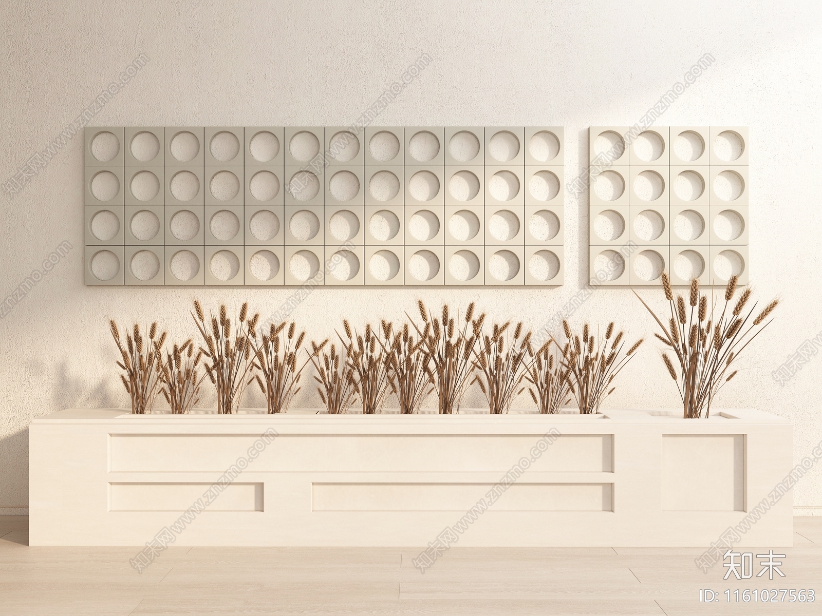 现代小麦装饰品3D模型下载【ID:1161027563】