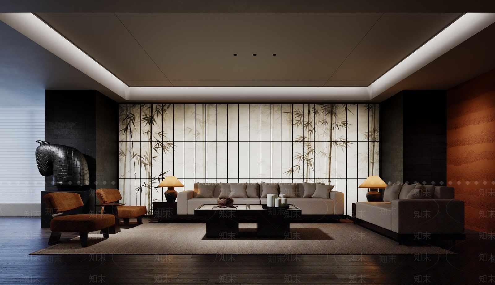 新中式茶几组合3D模型下载【ID:1161030488】