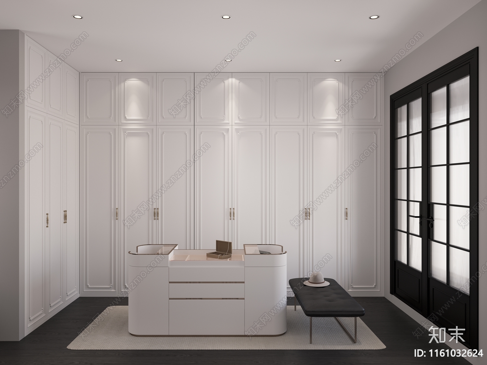 法式衣帽间3D模型下载【ID:1161032624】