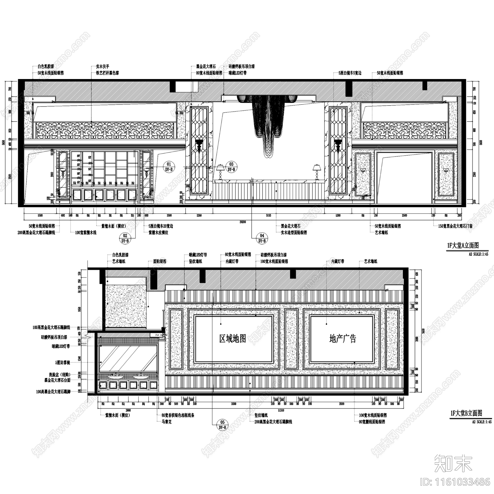 简欧湖南株洲兆富佳园售楼处室内工装cad施工图下载【ID:1161033486】