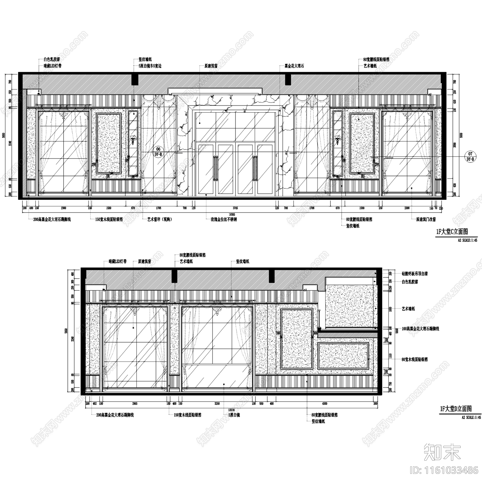 简欧湖南株洲兆富佳园售楼处室内工装cad施工图下载【ID:1161033486】