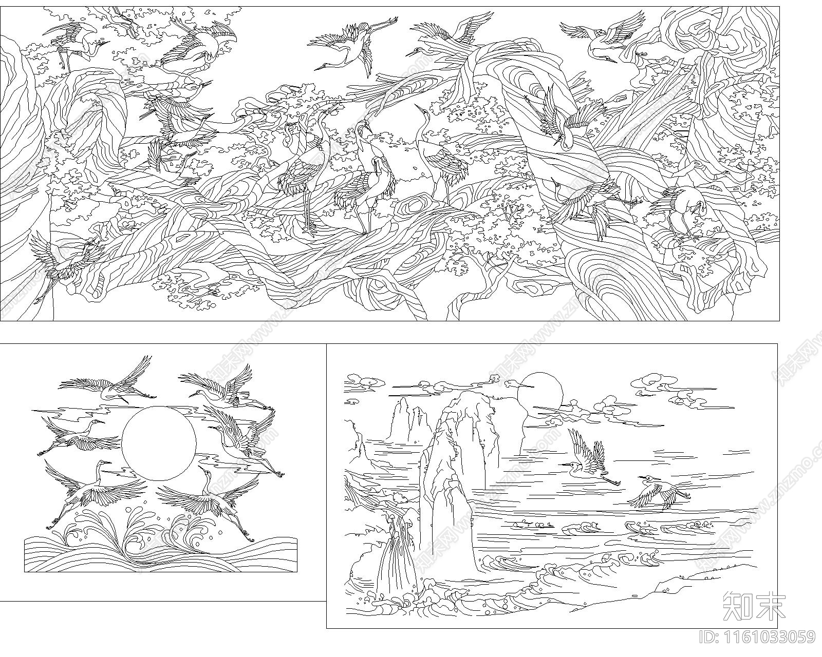 天外之鹤矢量图施工图下载【ID:1161033059】