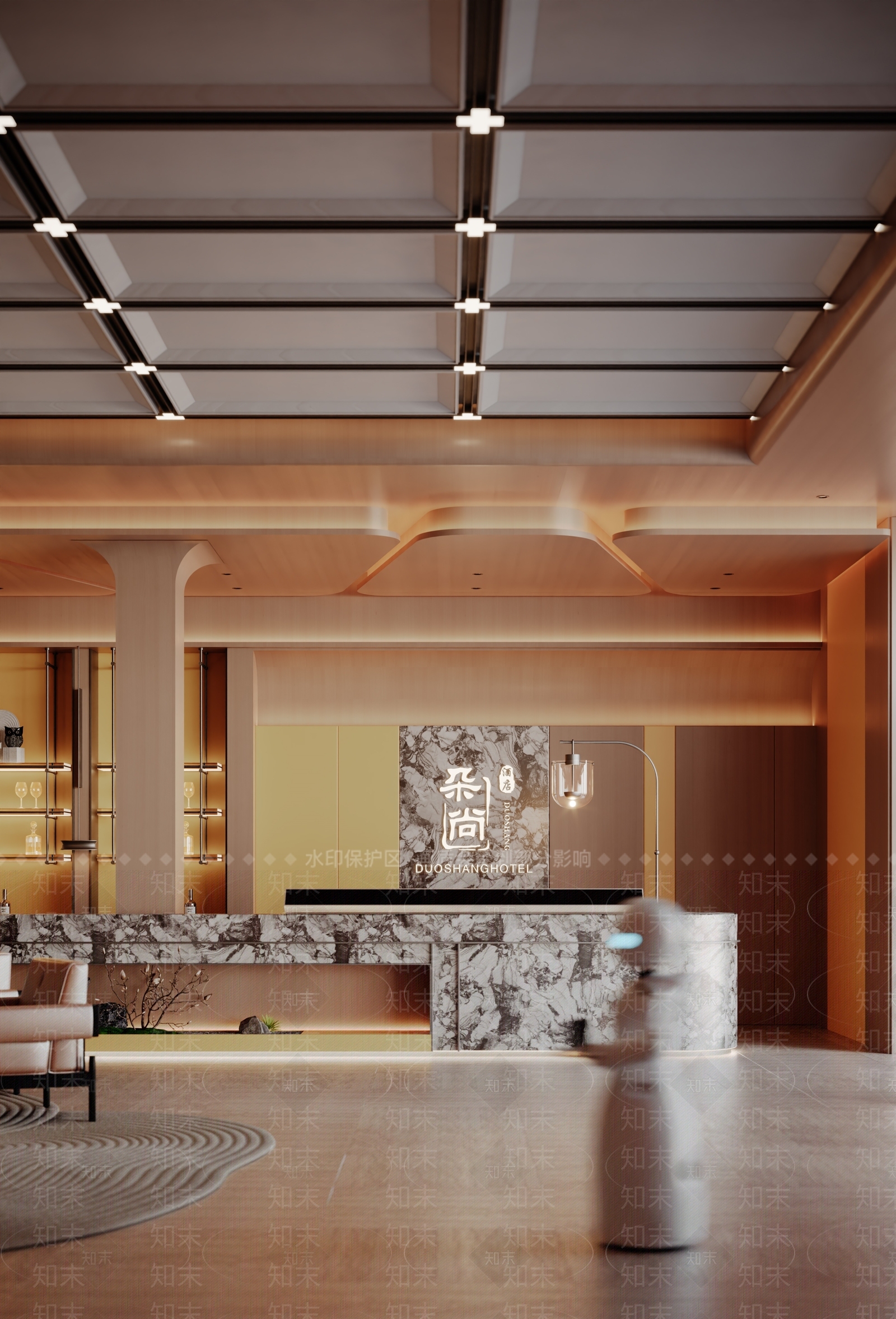 现代酒店大厅3D模型下载【ID:1161034780】