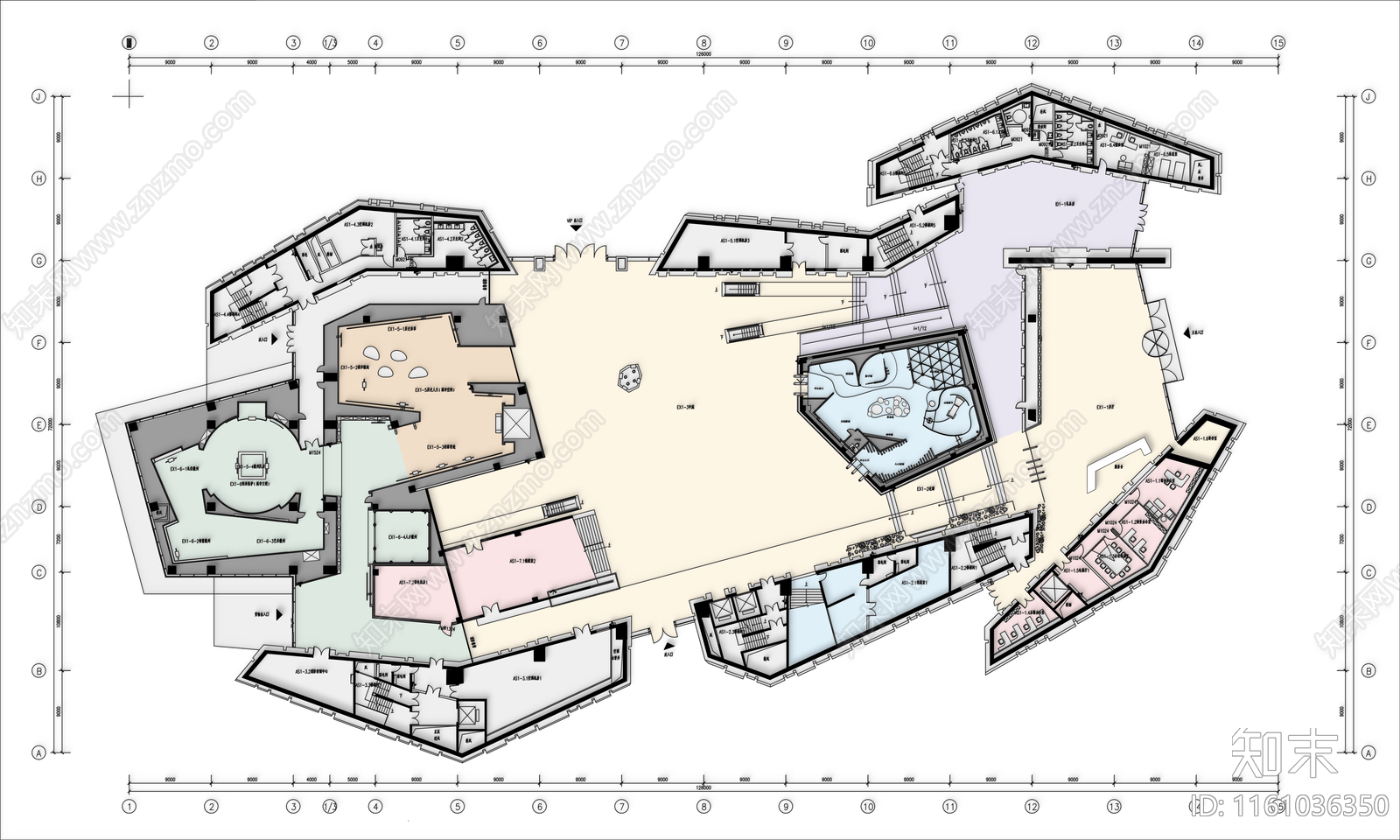黄山城市展示馆1F施工图下载【ID:1161036350】