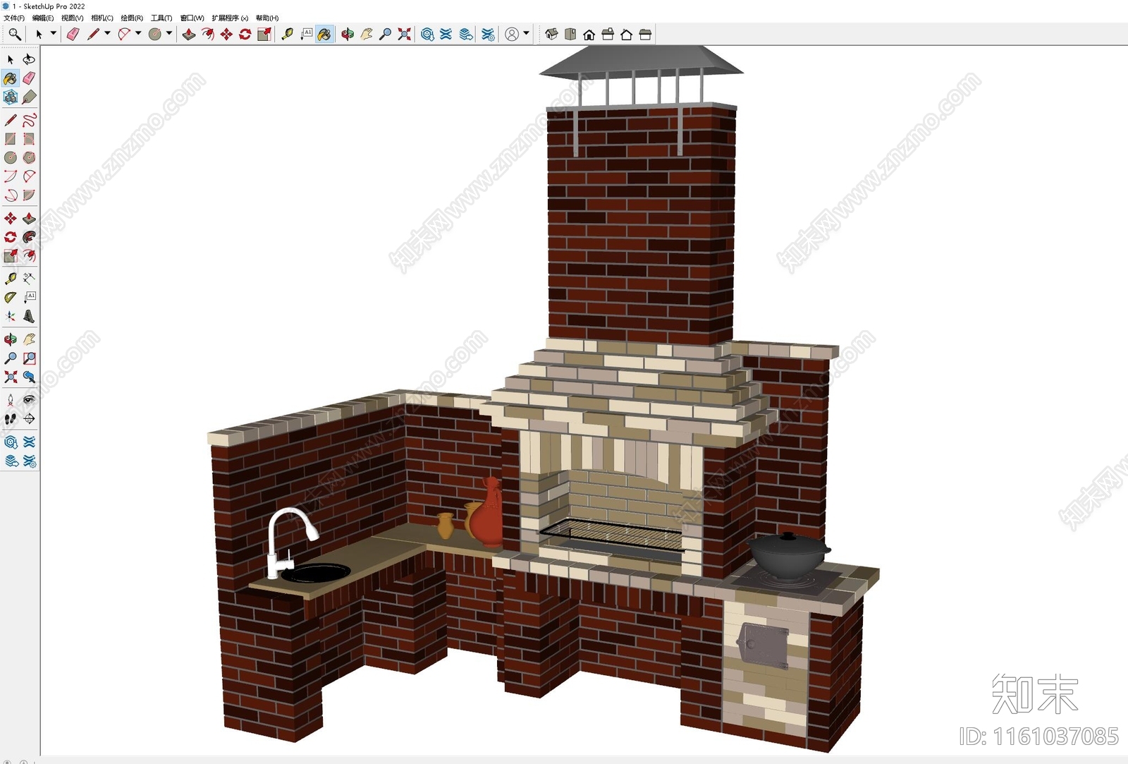 烧烤壁炉SU模型下载【ID:1161037085】