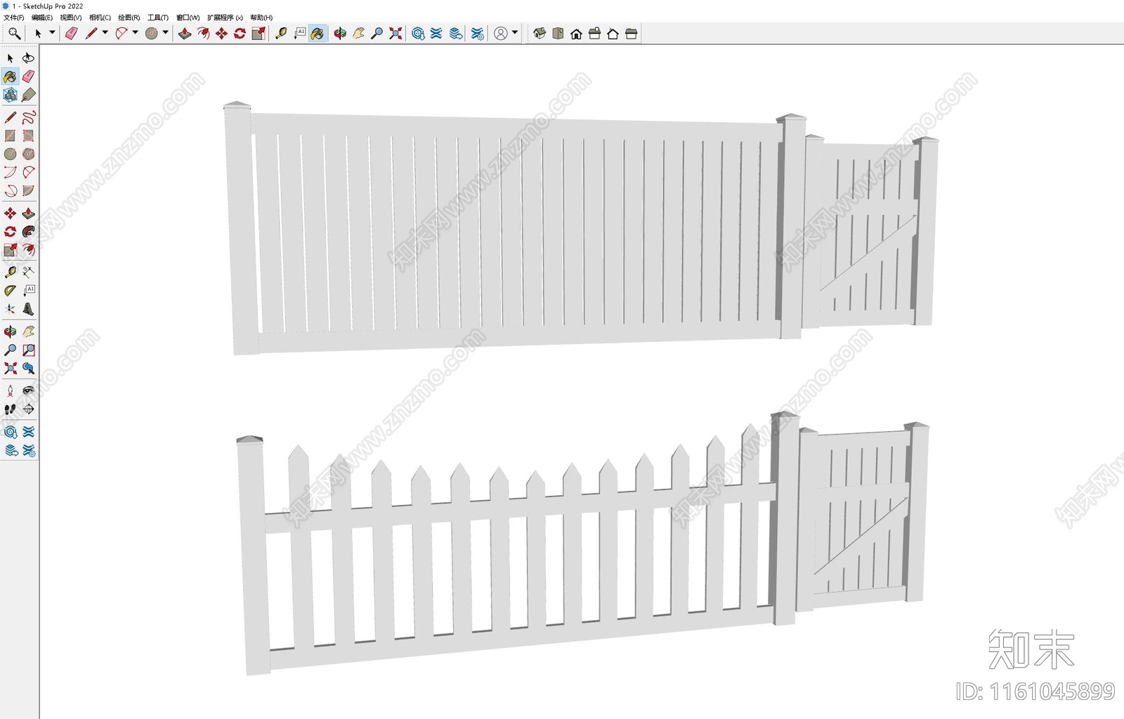 现代栅栏SU模型下载【ID:1161045899】