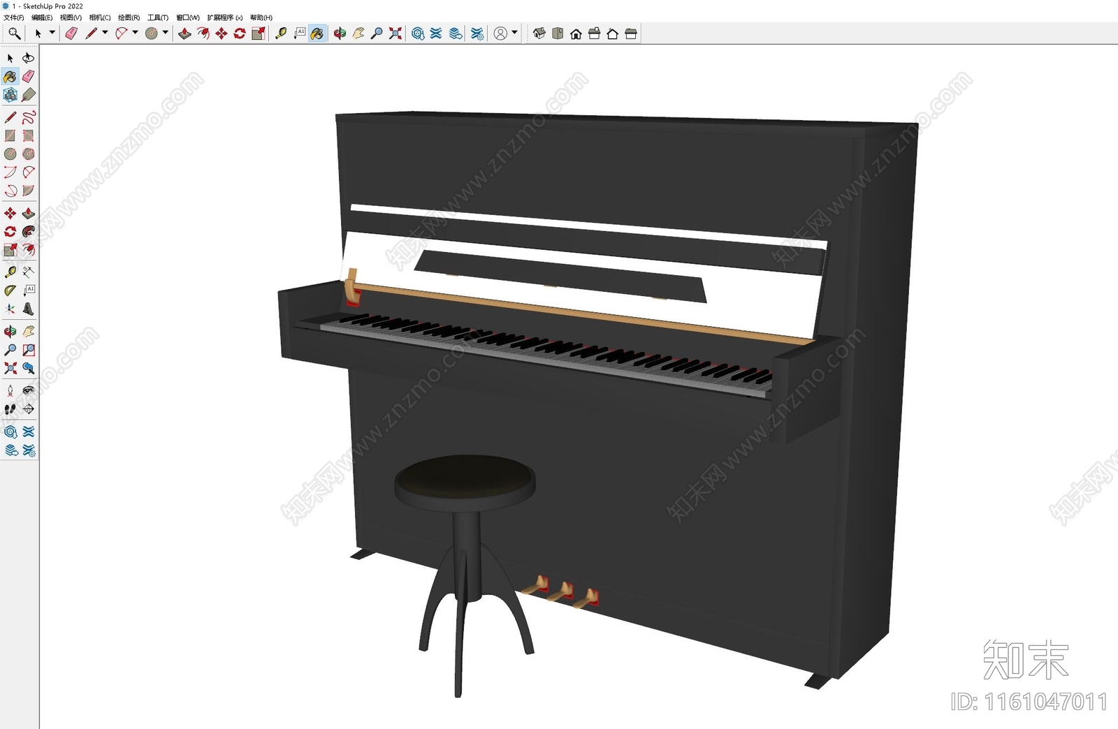 现代钢琴SU模型下载【ID:1161047011】