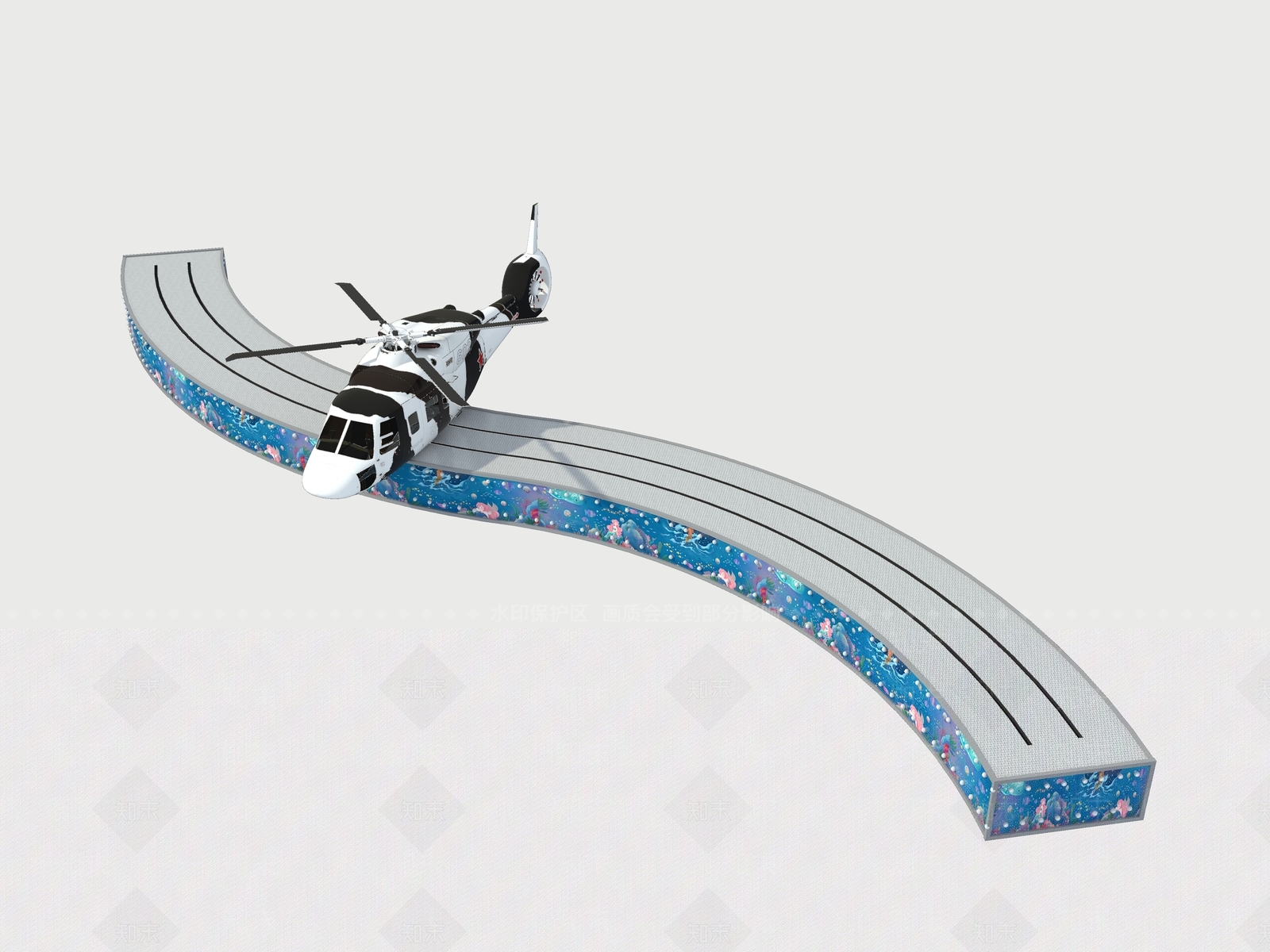 现代漂移直升机3D模型下载【ID:1161047384】