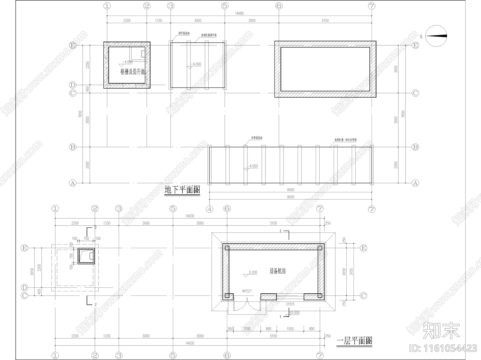 园区工程岛cad施工图下载【ID:1161054423】