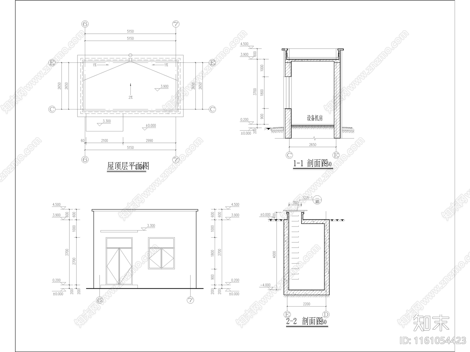 园区工程岛cad施工图下载【ID:1161054423】