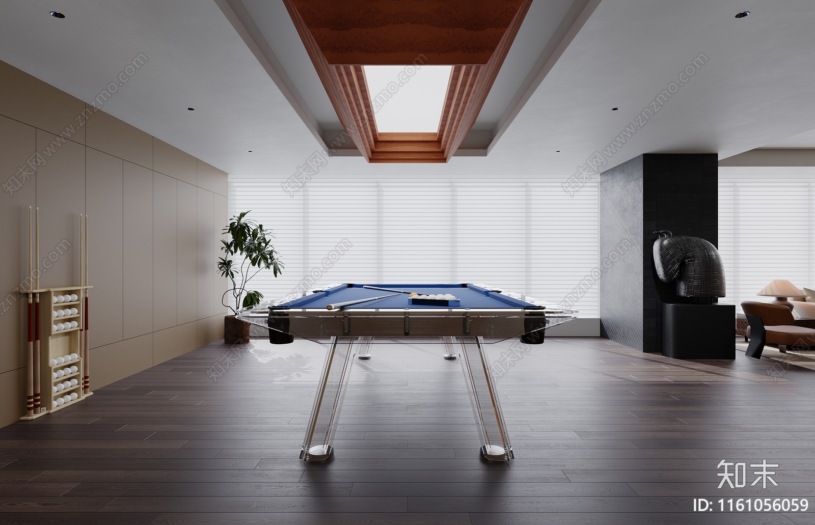 现代台球室3D模型下载【ID:1161056059】