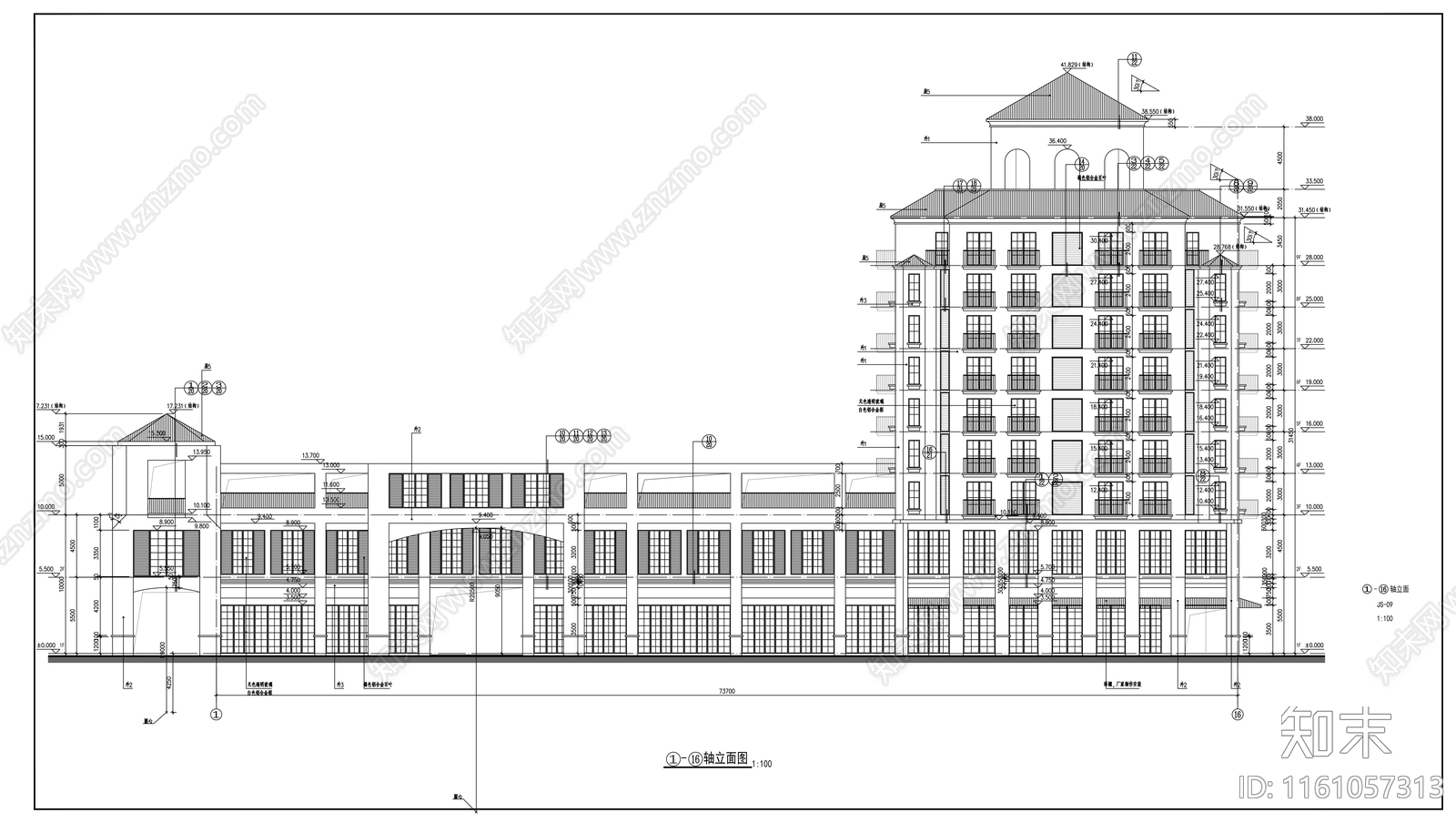 现代住宅楼建筑CAD图纸