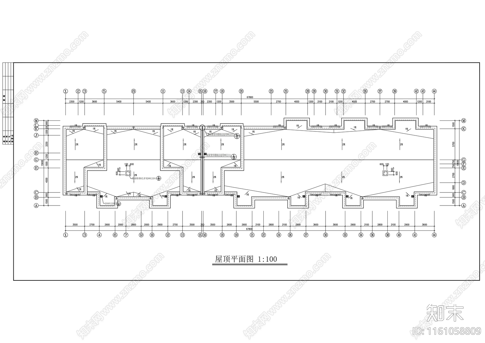 六层节能住宅楼建cad施工图下载【ID:1161058809】