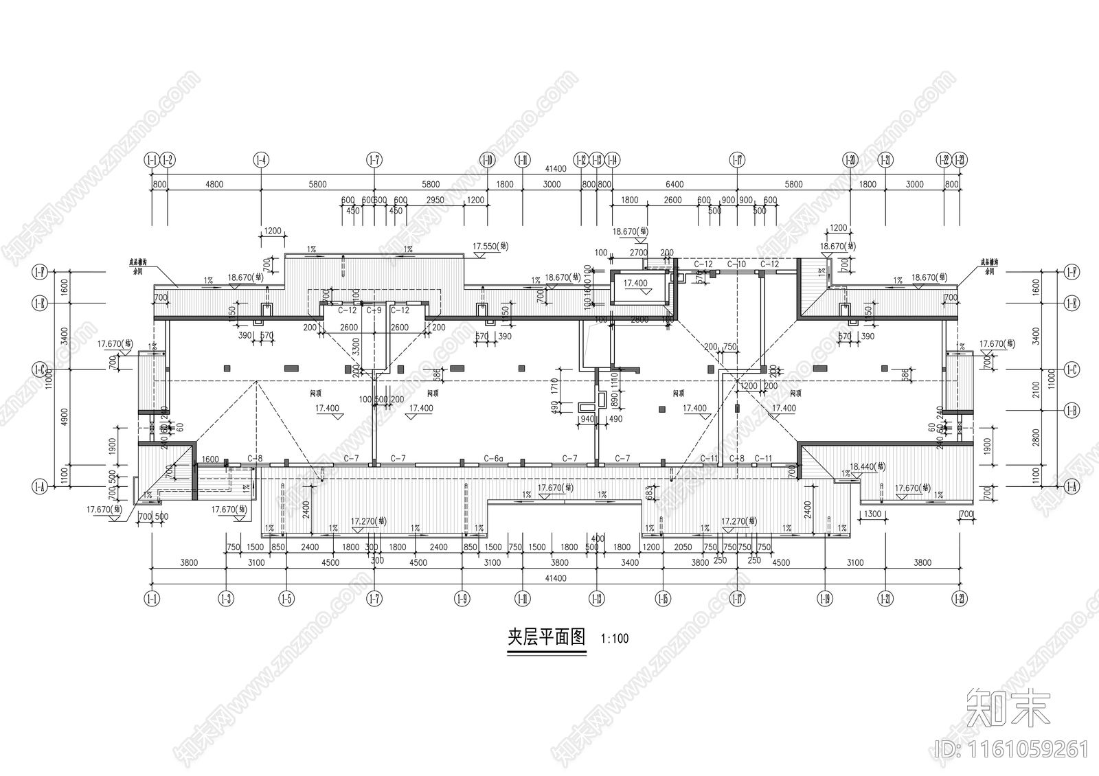 六层坡屋顶住宅建施工图下载【ID:1161059261】