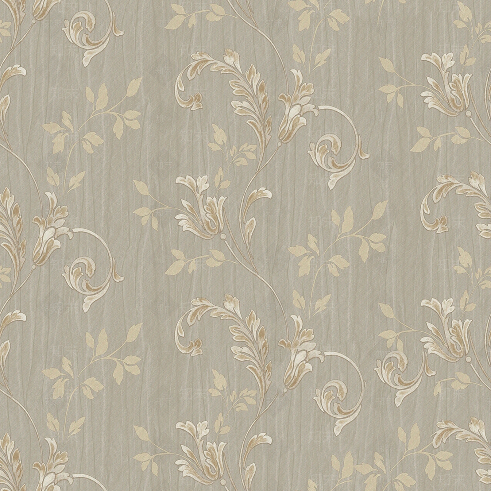 无缝现代欧式植物花纹图案墙纸壁纸壁布贴图下载【ID:1161060836】