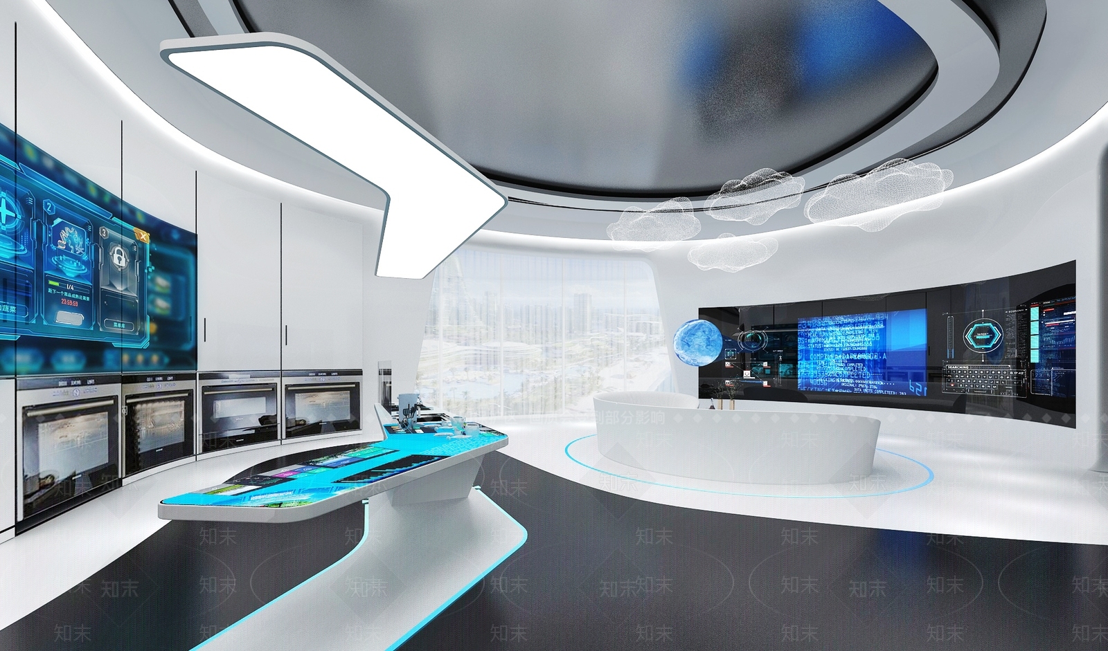 现代智能家居展厅3D模型下载【ID:1161066562】