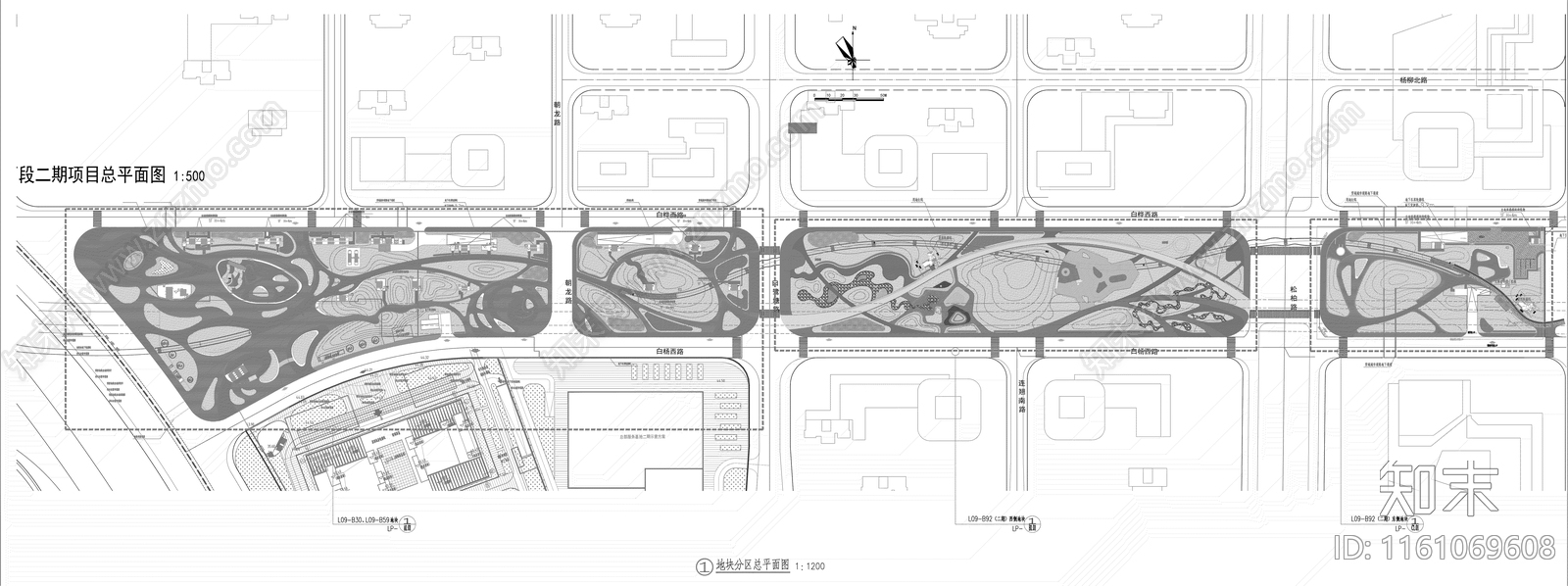 轴线公园景观项施工图下载【ID:1161069608】