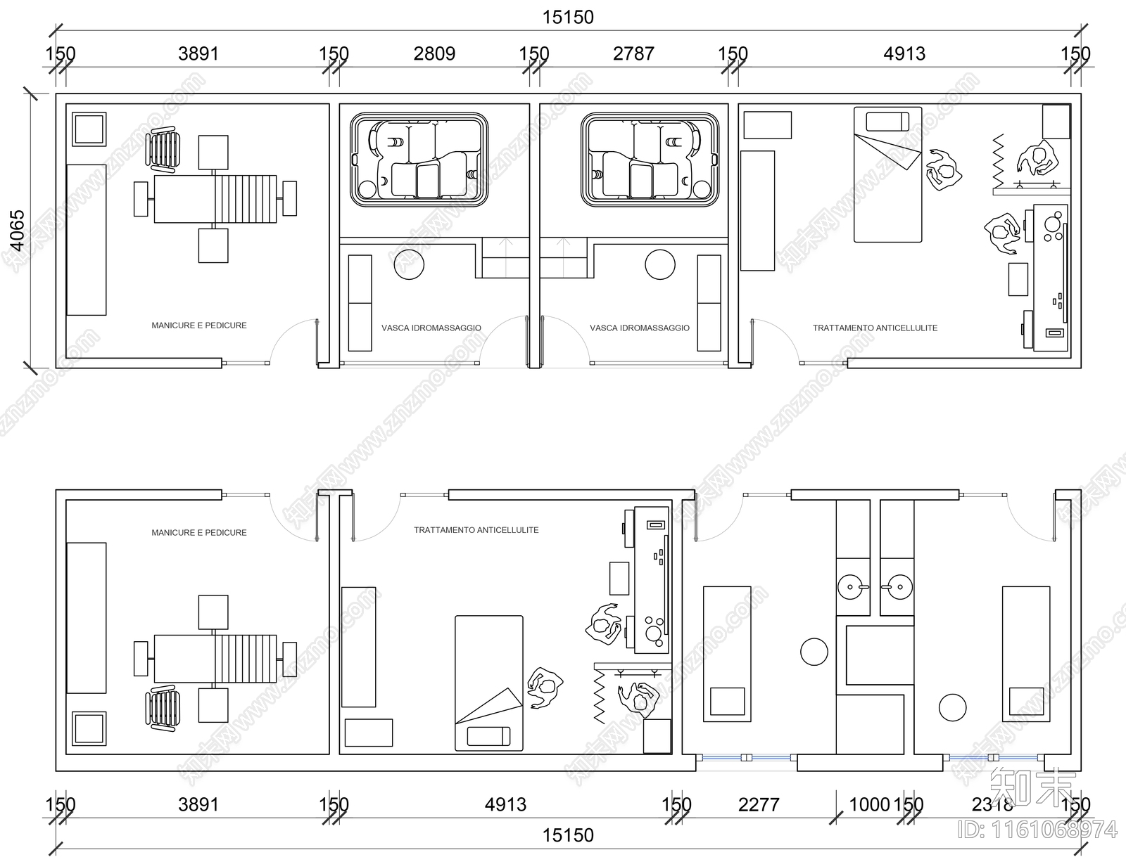 康复治疗中心平面方案图施工图下载【ID:1161068974】