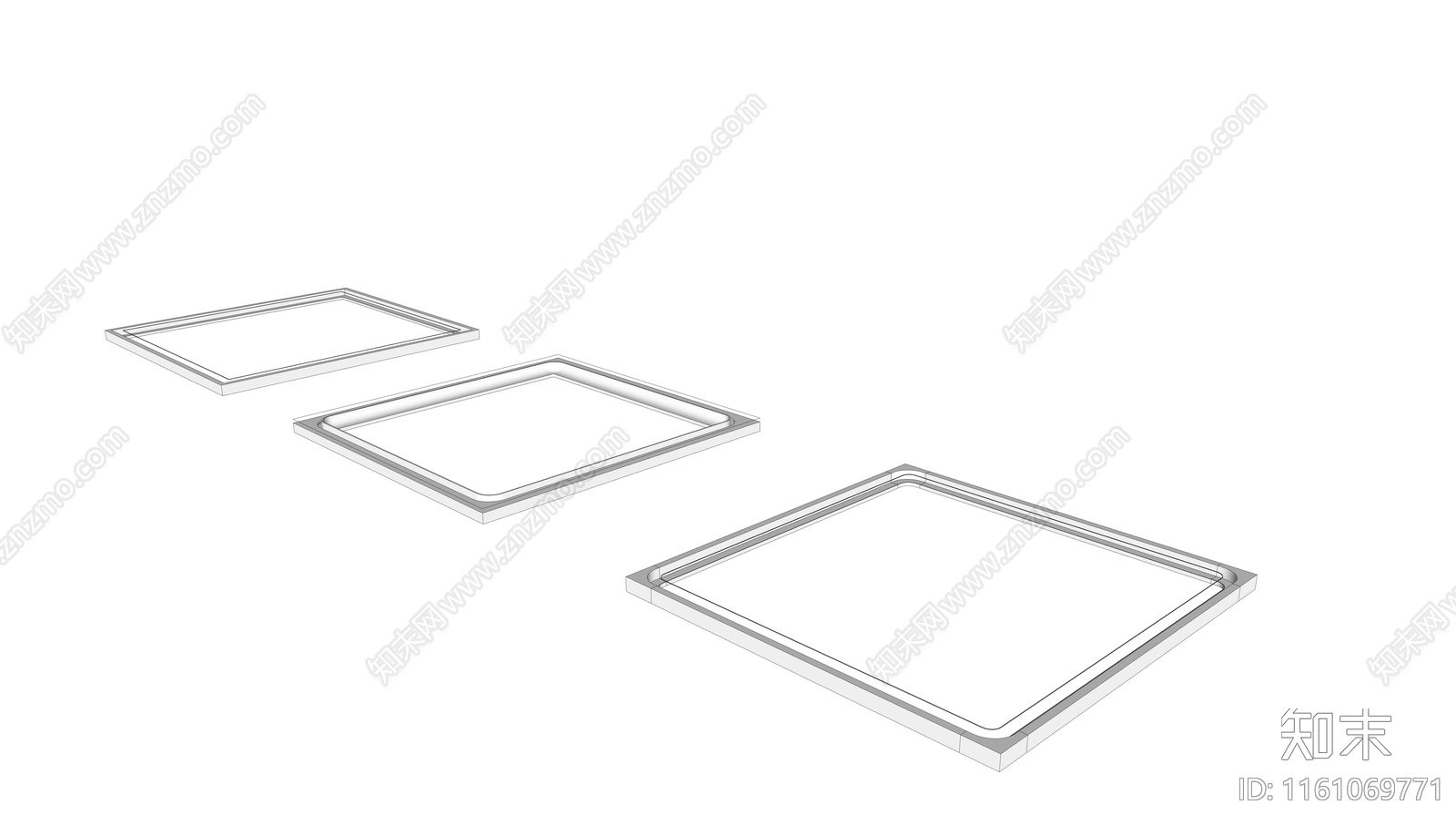 现代双眼皮吊顶SU模型下载【ID:1161069771】