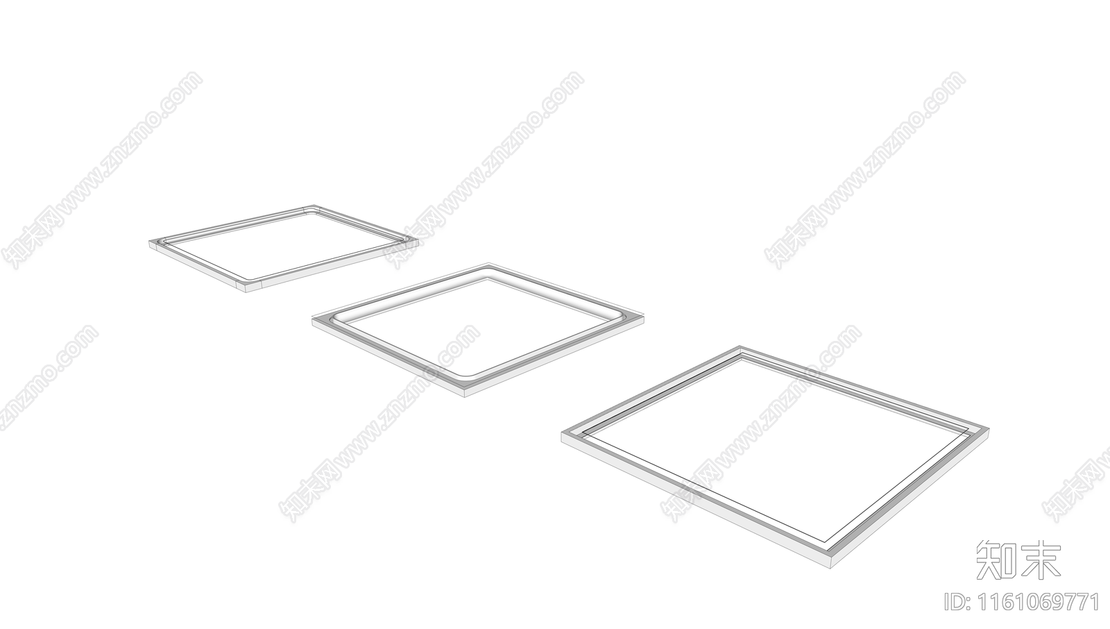 现代双眼皮吊顶SU模型下载【ID:1161069771】