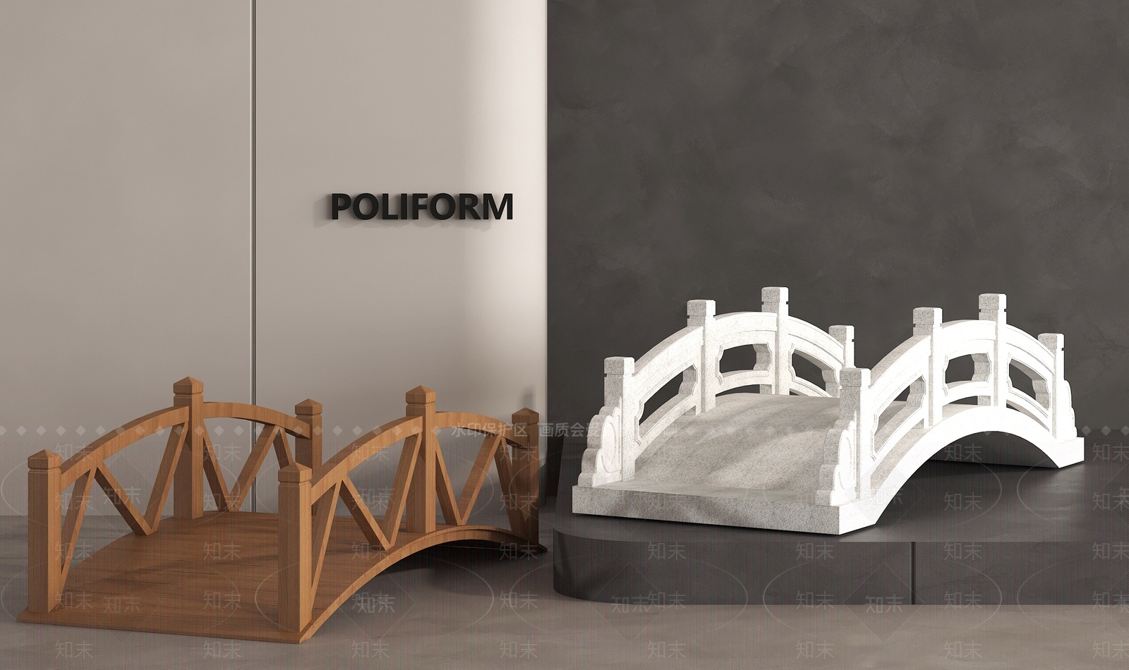 新中式景观桥3D模型下载【ID:1161073337】