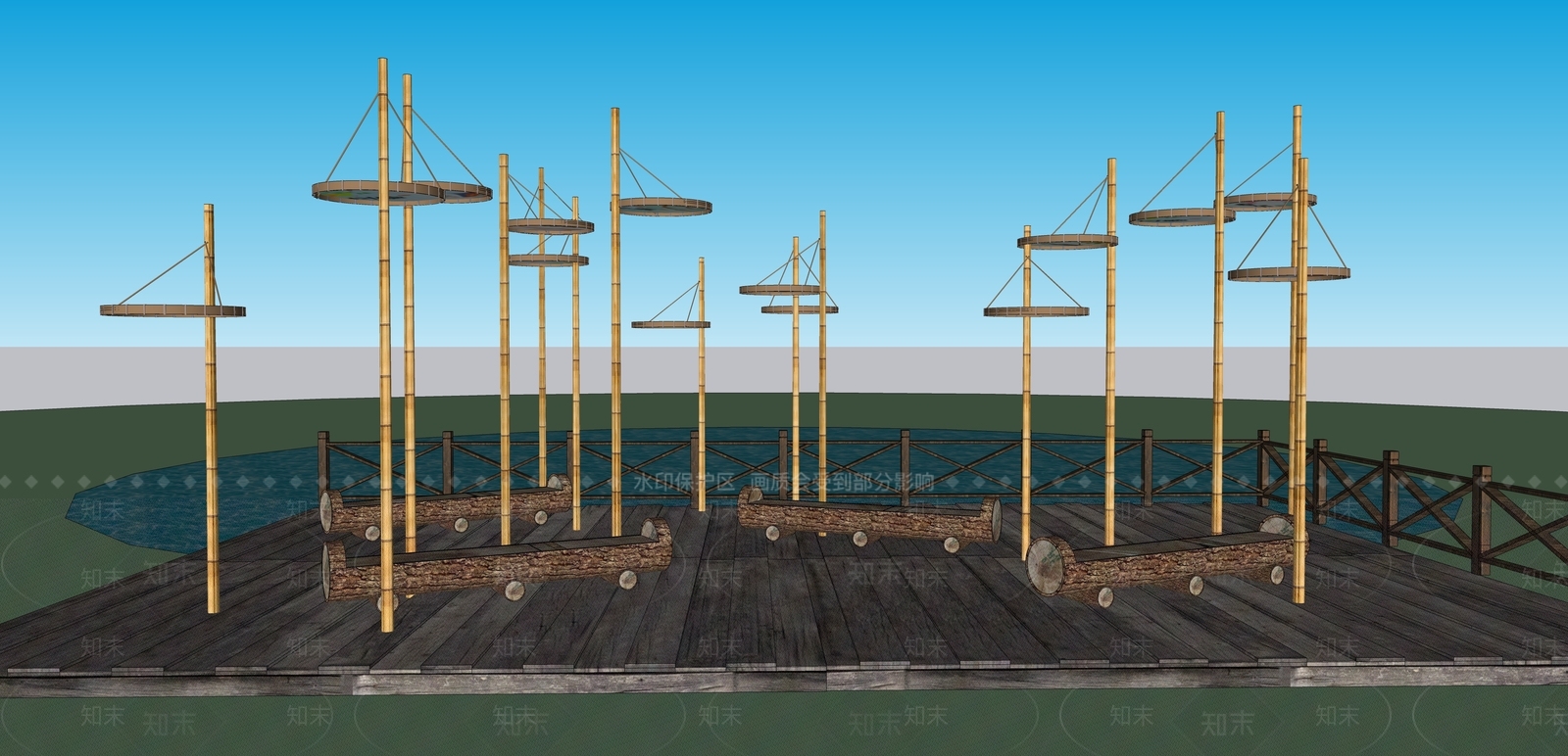 现代乡村小品SU模型下载【ID:1161074997】