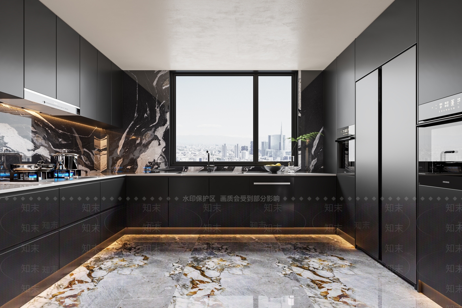 现代后厨3D模型下载【ID:1214442371】